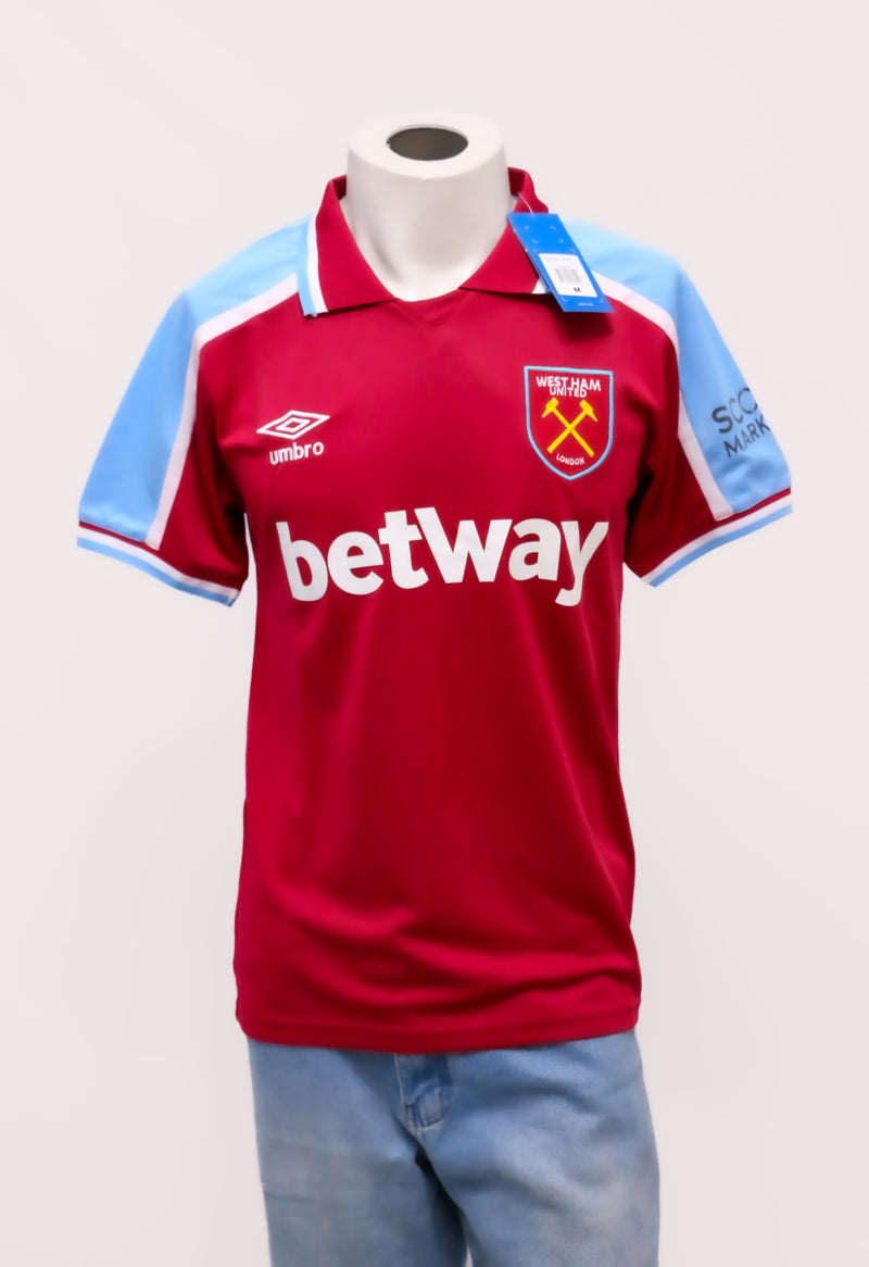 Camisa West Ham 2022 s/nº Atleta - Bordô