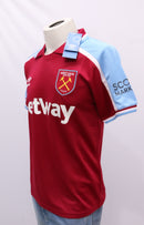 Camisa West Ham 2022 s/nº Atleta - Bordô
