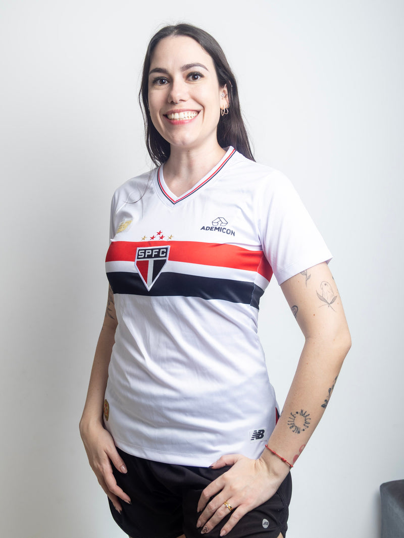 Camiseta Feminina São Paulo Jogo I s/n - 25/26